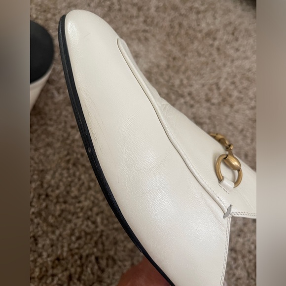 GUCCI Princetown Slipper Miles in White Leather - Size 37.5/7.5 - Picture 4 of 8
